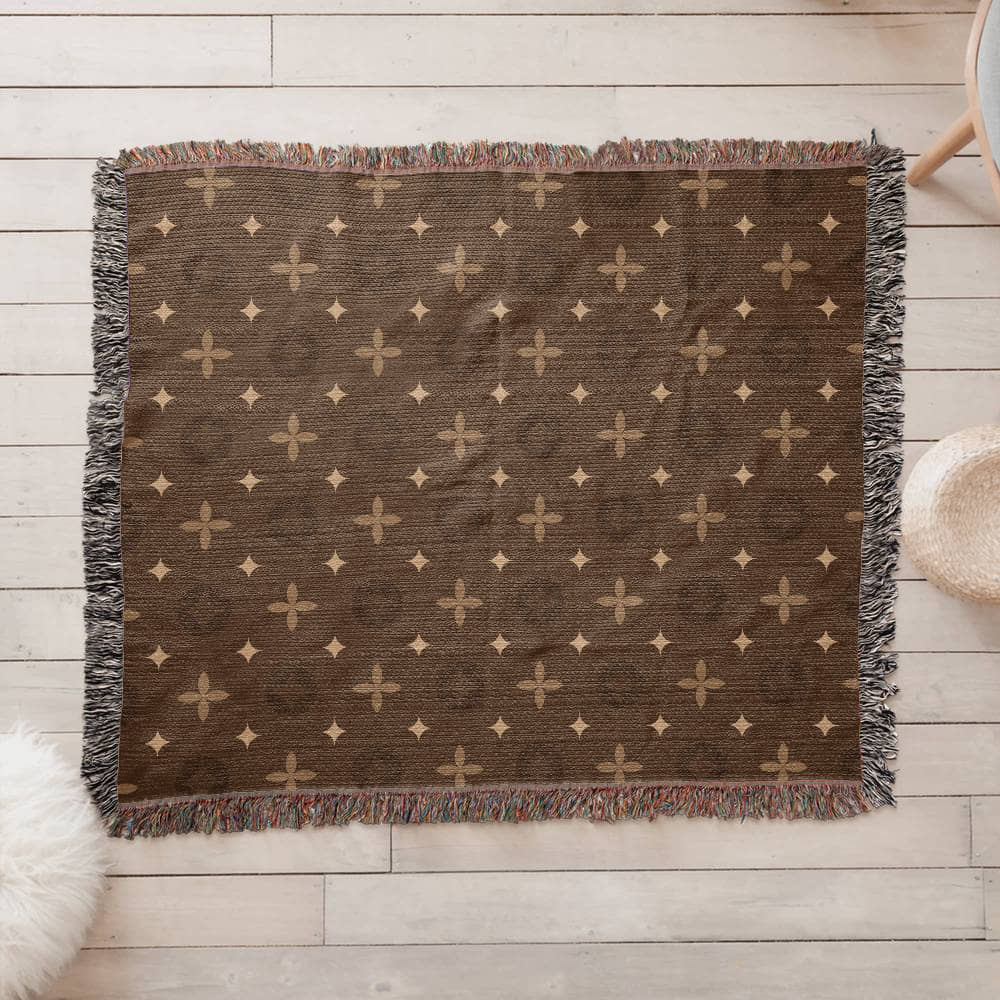 Custom Brown Temple Designer Heirloom Artwork Woven Blanket