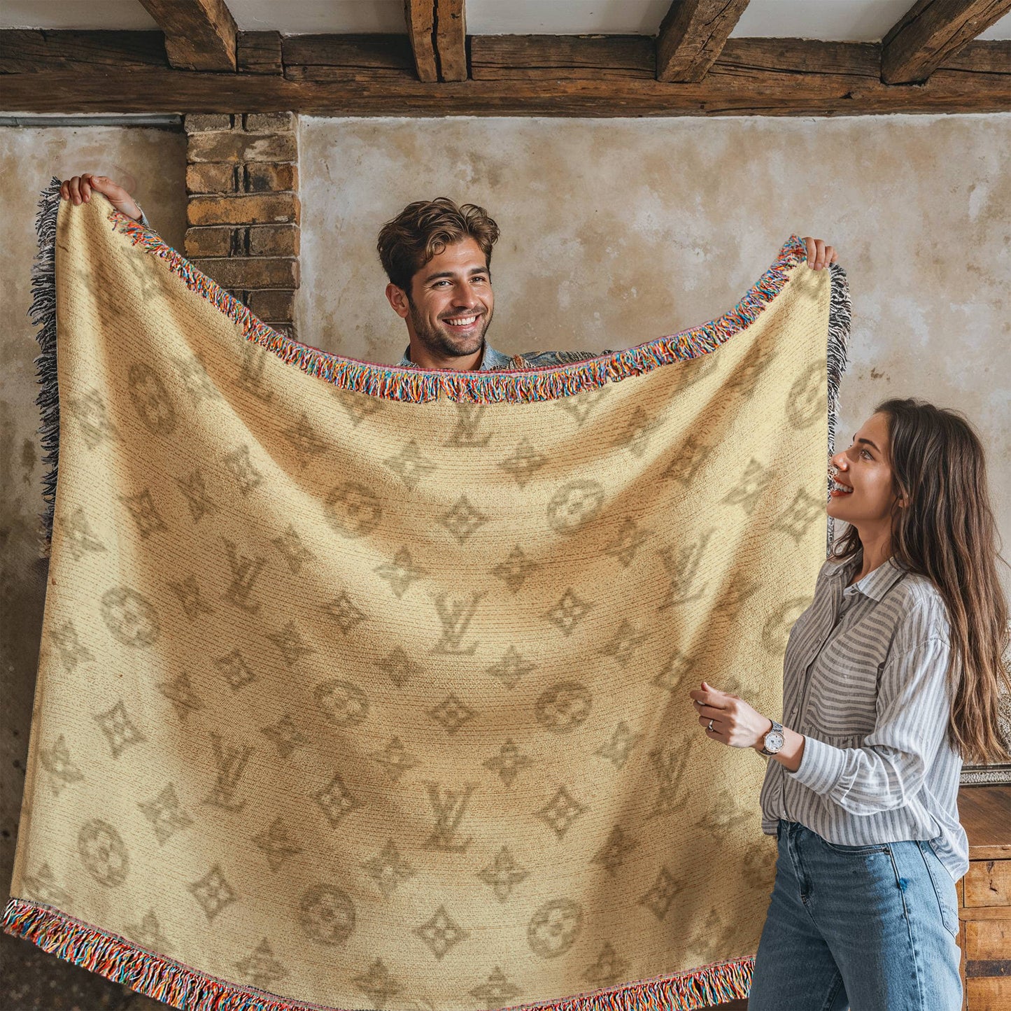 Temple Designer Heirloom Woven Blanket - Custom Designer Style