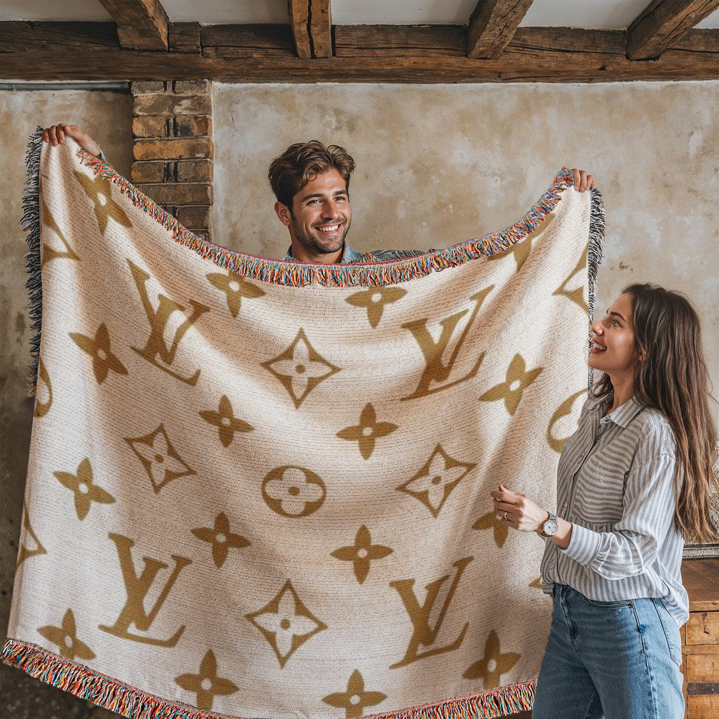 Temple Designer Heirloom Woven Blanket - Custom Designer Blanket