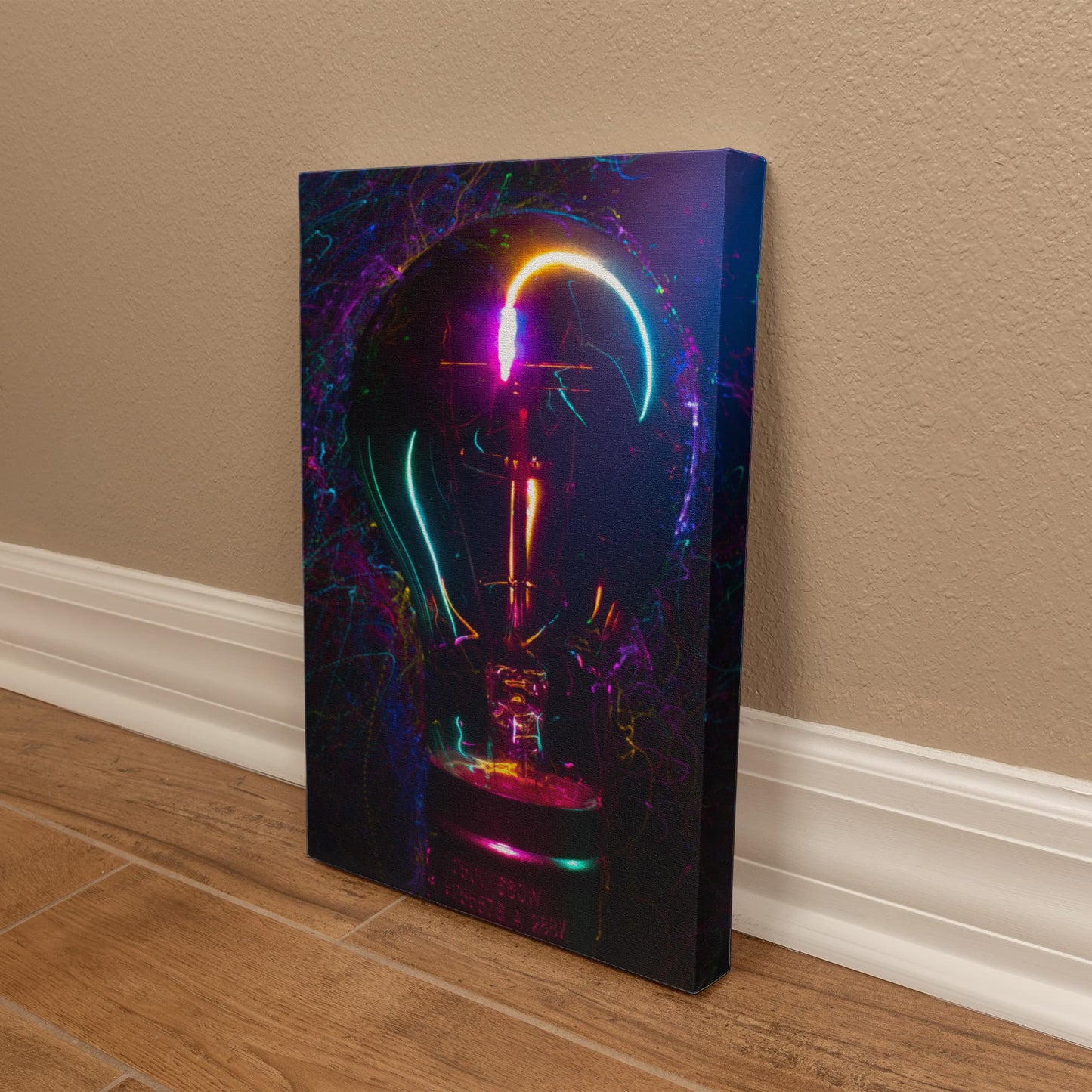 Gradient Light Bulb Canvas