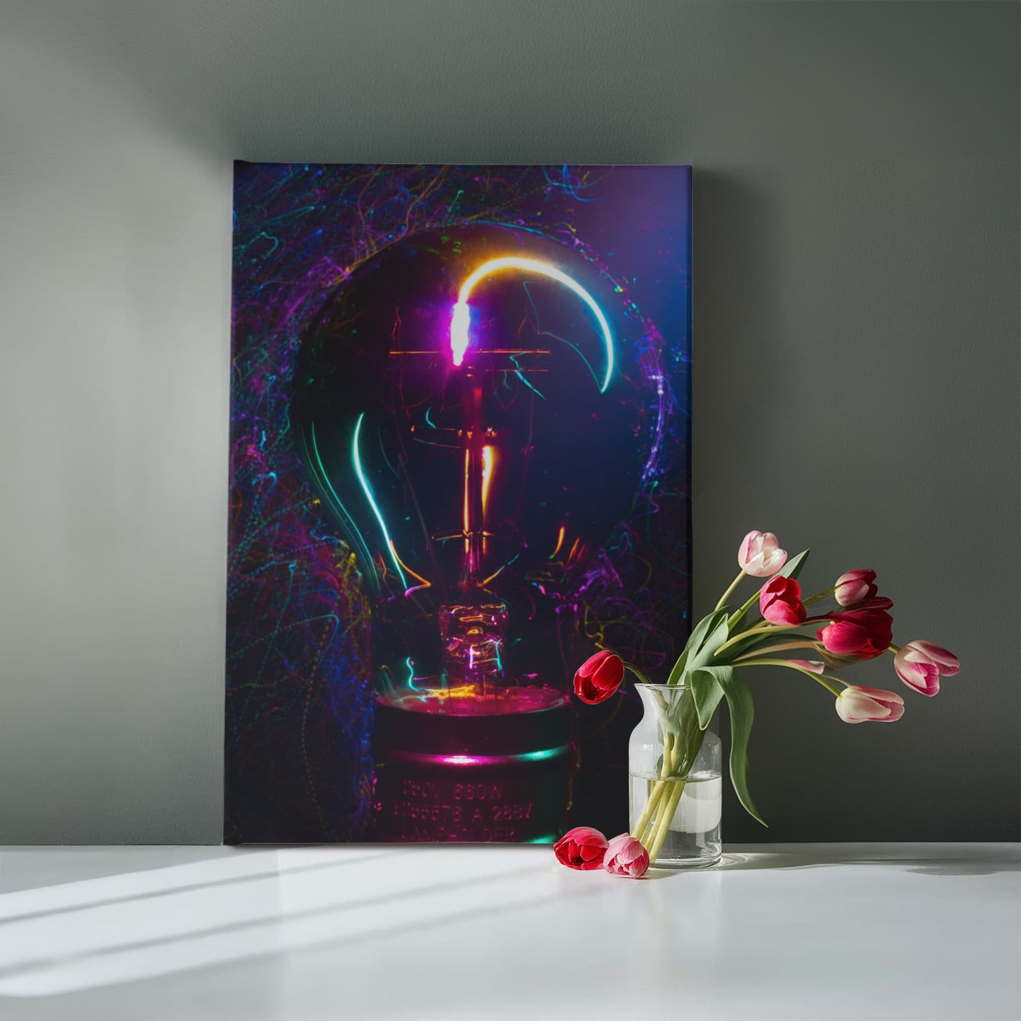 Gradient Light Bulb Canvas