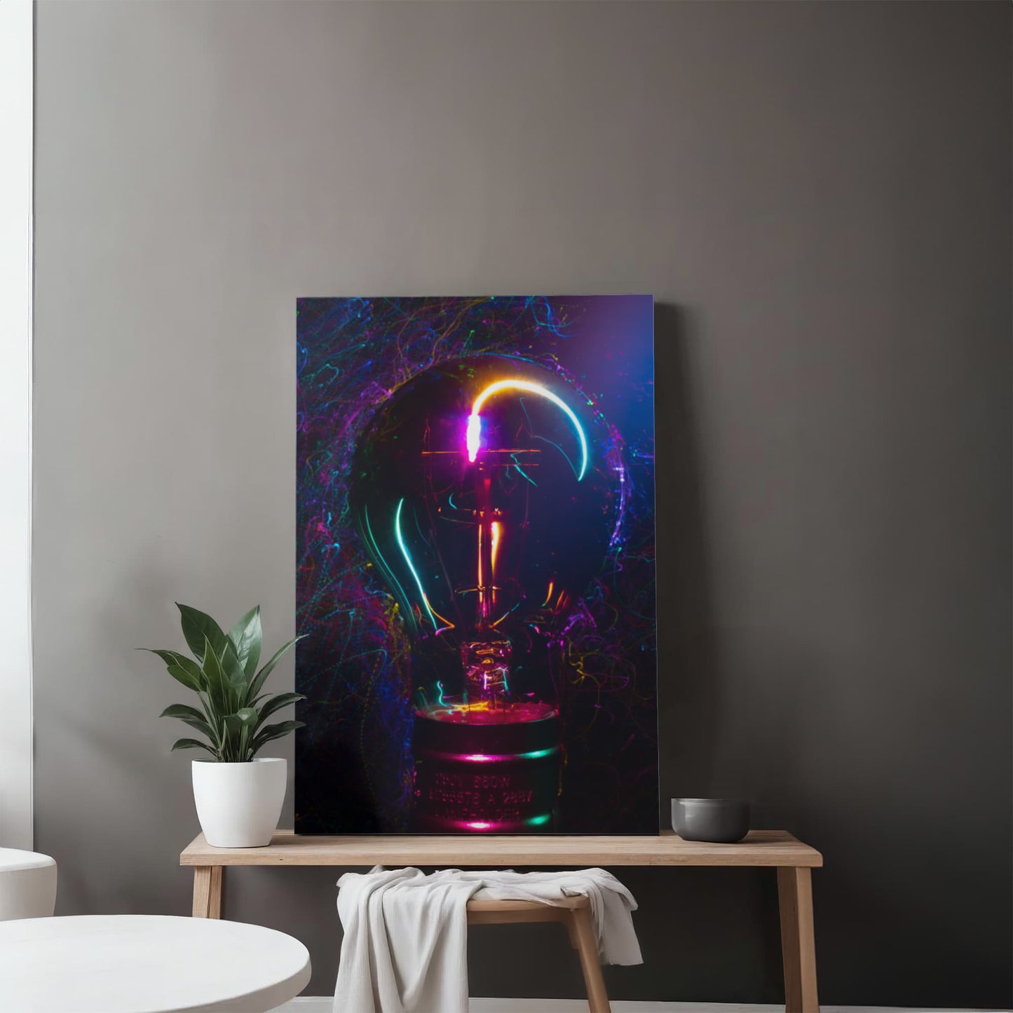 Gradient Light Bulb Canvas