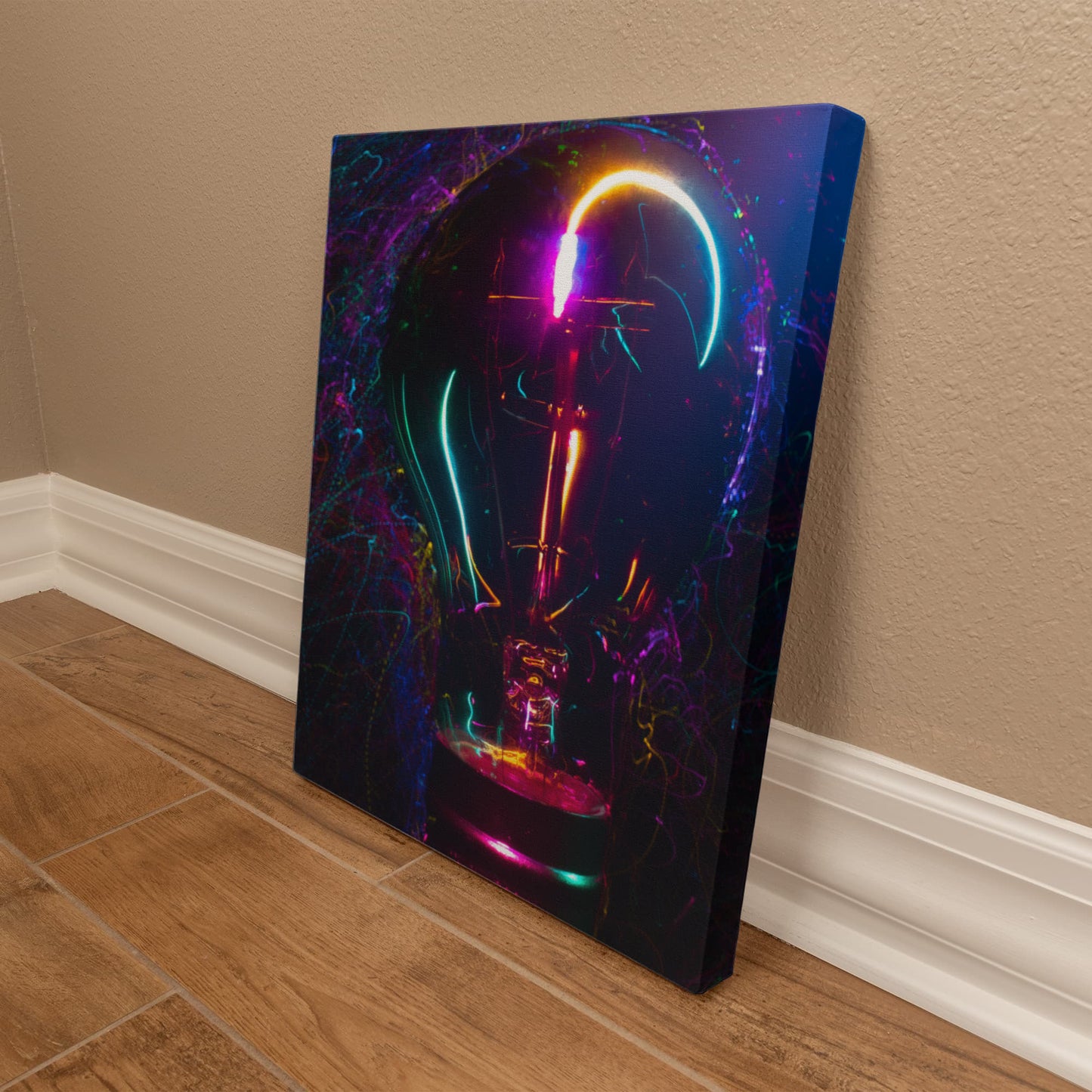 Gradient Light Bulb Canvas