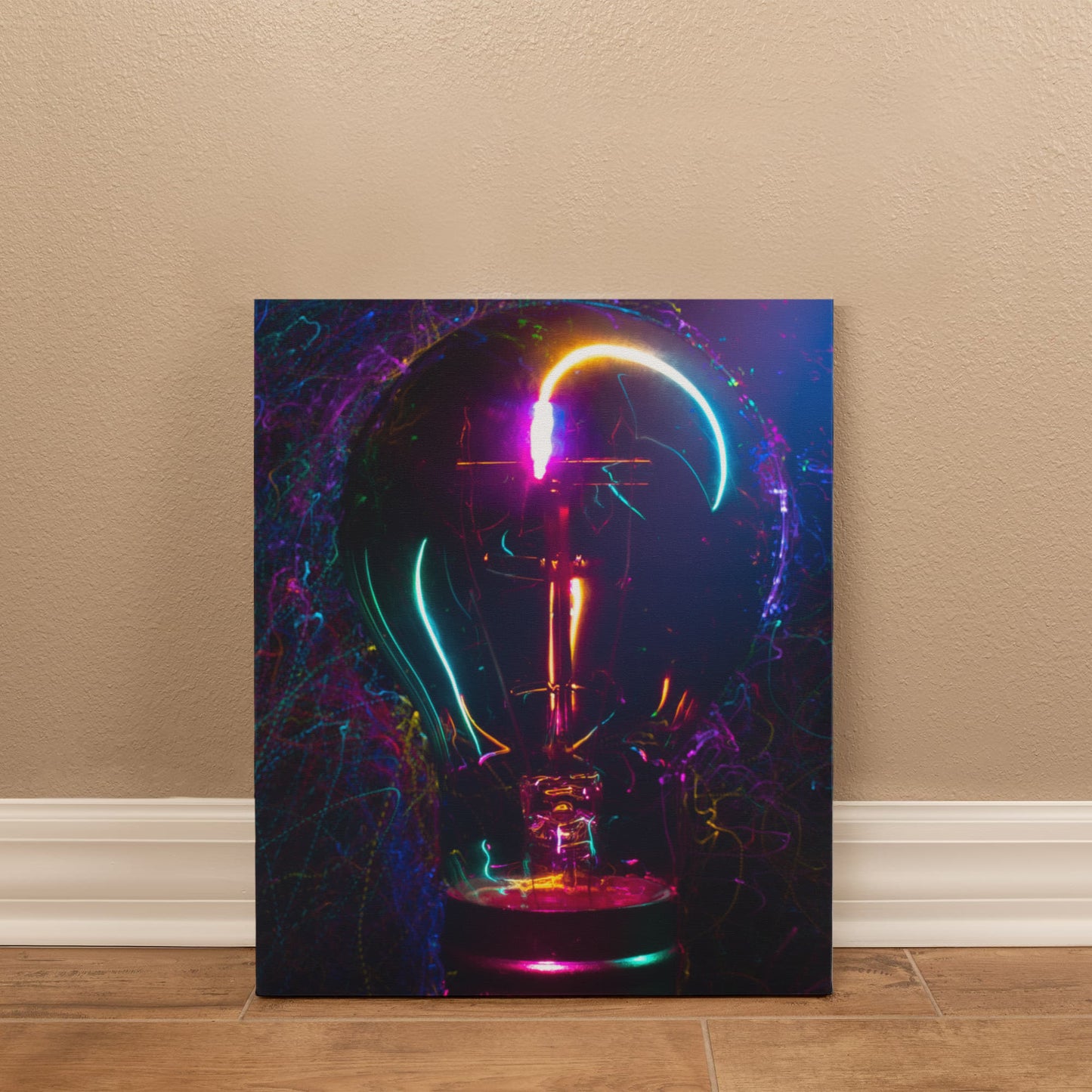 Gradient Light Bulb Canvas