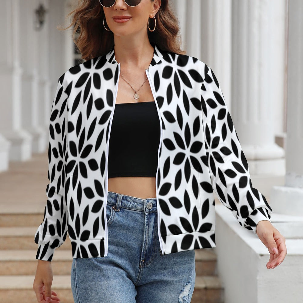 Women's Long Sleeve Zipper Jacket