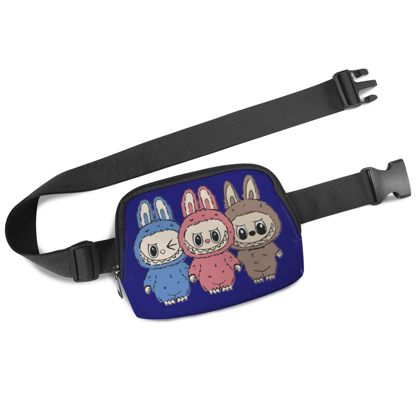 Labubu Triple Threat Fanny Pack Set β 3x the Style, All Ages Welcome -Three Labubus Cross Body Bags - Fanny Bags for Adults & Kids