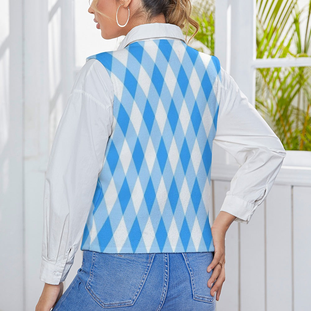 KSC's Custom Designs Women's Long Sleeve Button Knit Vest - 10 OPTIONS INSIDE