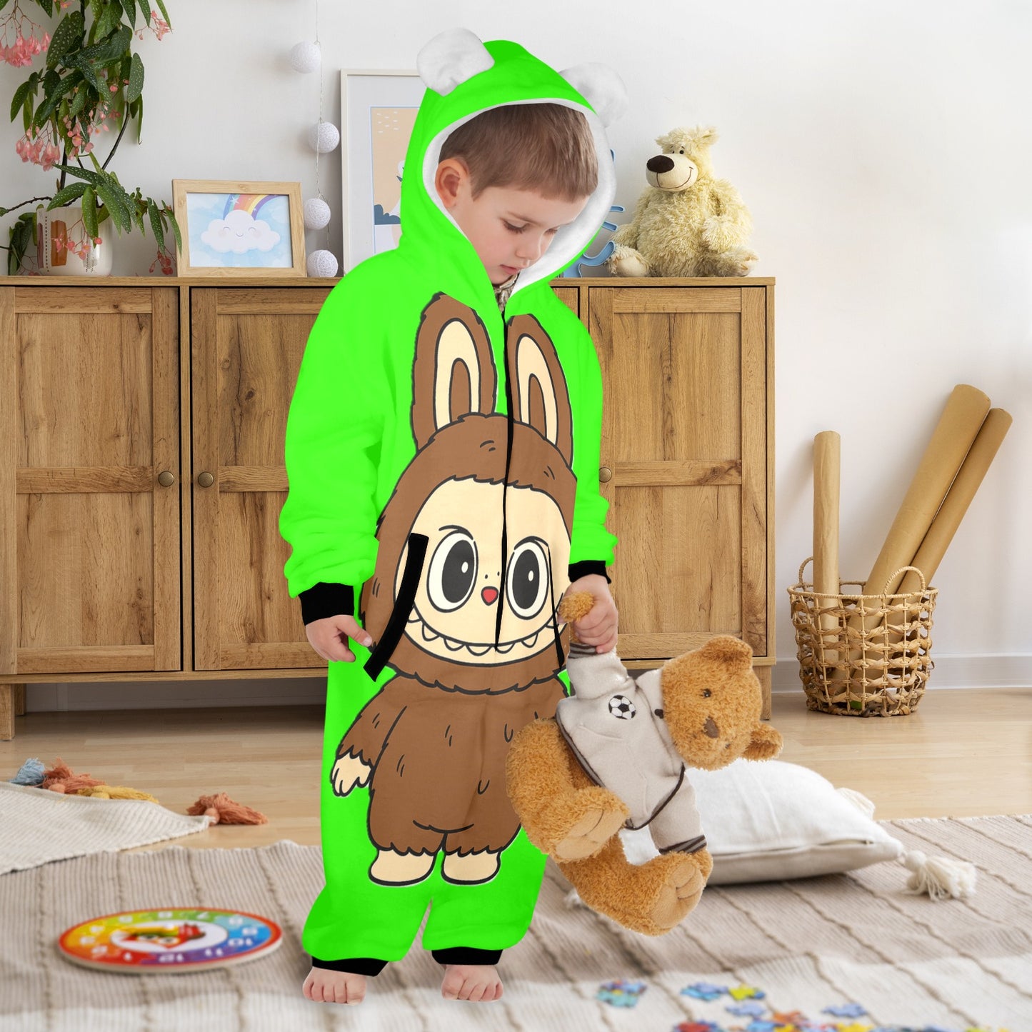 KSC's Exclusive Labubu Little Kids Onesies (2 to 7 Years Old) - Brown Bear Labubu
