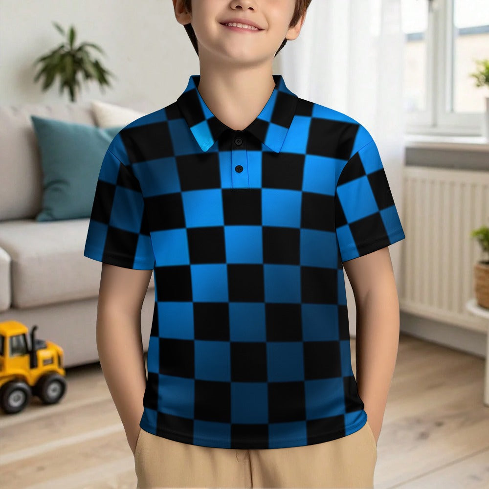 KSC's Exclusive Kids Designs- Young Men's/Boys New Kid's Shoulder buttoned polo shirt