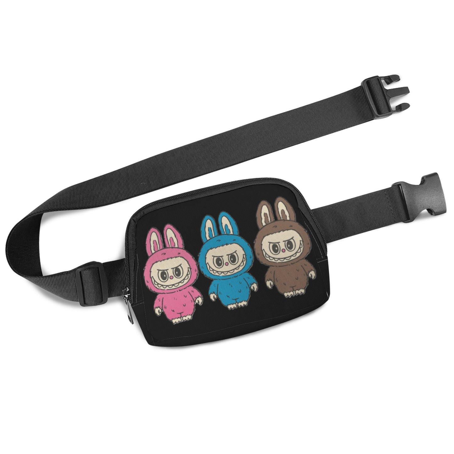 Labubu Triple Threat Fanny Pack Set β 3x the Style, All Ages Welcome -Three Labubus Cross Body Bags - Fanny Bags for Adults & Kids