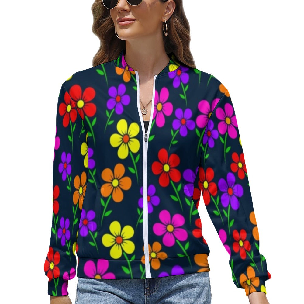 Women's Long Sleeve Zipper Jacket