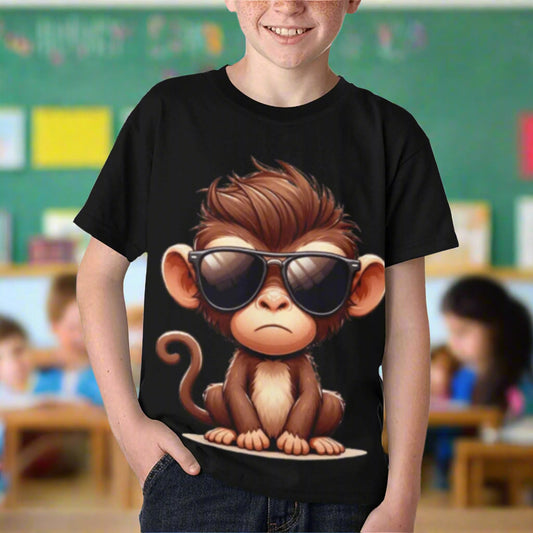 Cool Monkey Young Men's/Boys Kids Print T-shirt
