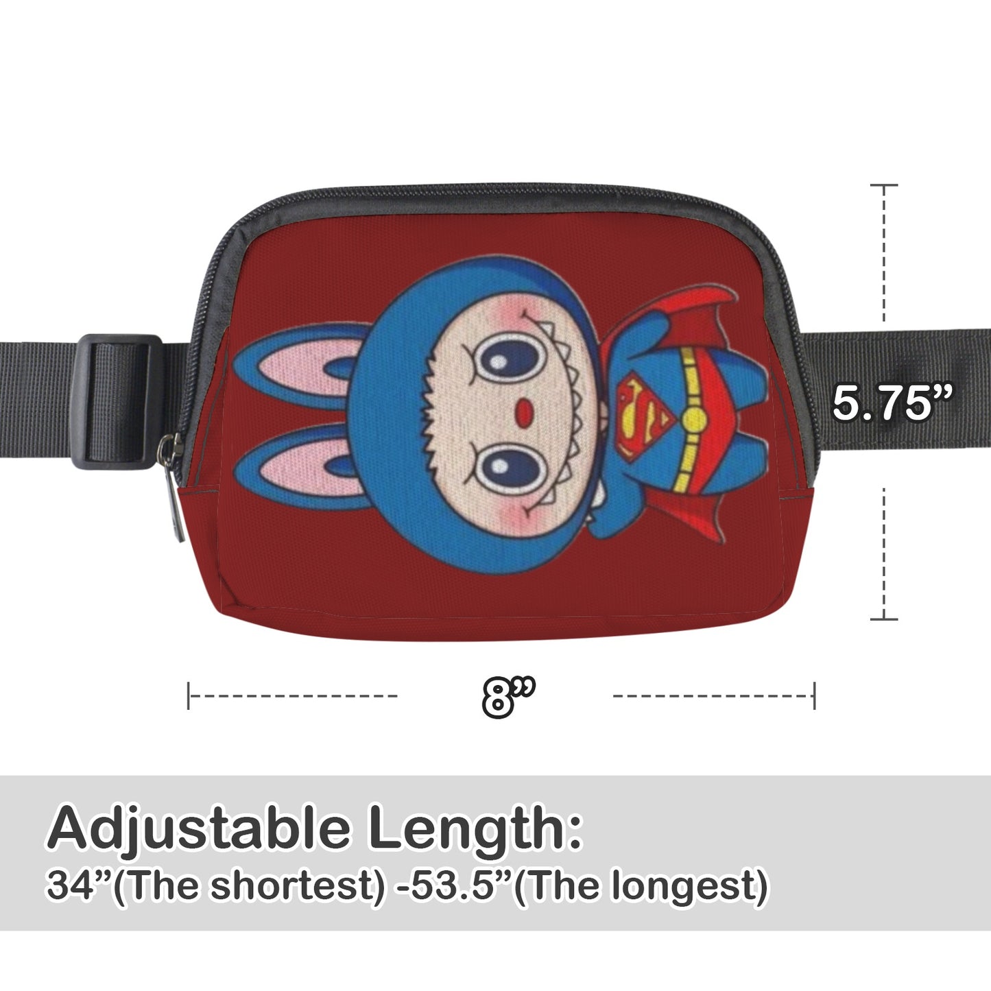 π¦ΈββοΈLabubu Hero Trio Fanny β Justice League Power, Pocket-Sized - Labubu Heros (Superman, Batman, Hulk) Cross Body Bags - Fanny Packs for Adults Kids