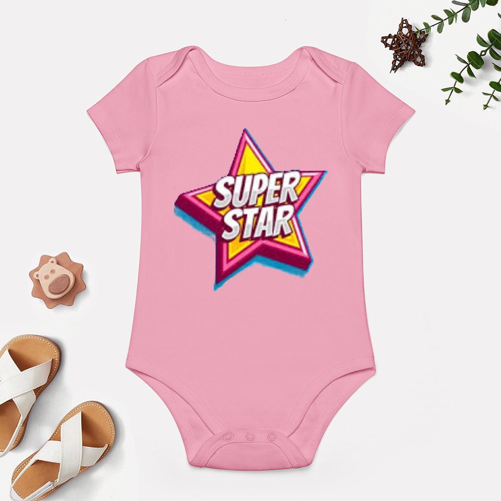 BABY GIRL CLOTHING CARTOON PRINT DESIGNS GIRL Short -Sleeve Baby's Bodysuit - CARTOON PRINTS