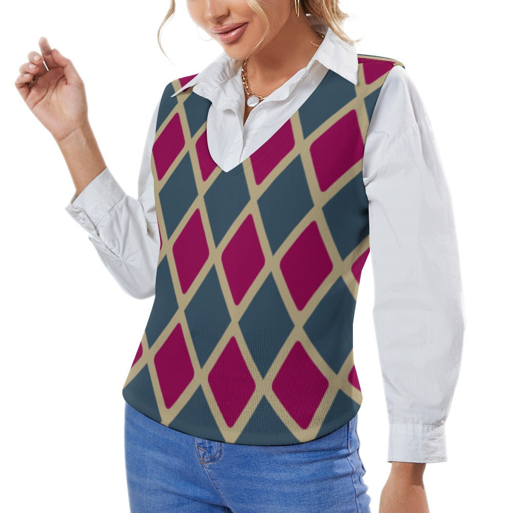 KSC's Custom Designs Women's Long Sleeve Button Knit Vest - 10 OPTIONS INSIDE