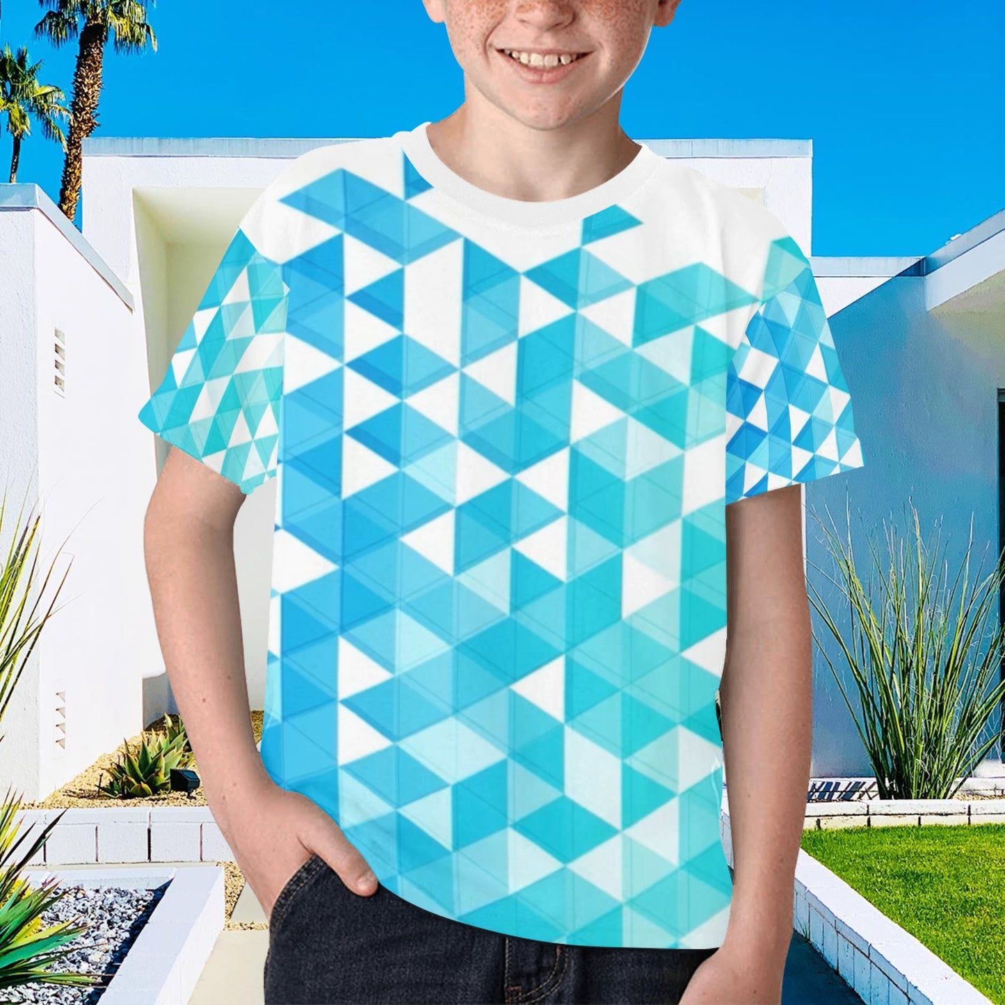 KSC's Exclusive Kids Designs- Young Men's/Boys Kids' All Over Print T-shirt Kids Print T-shirt