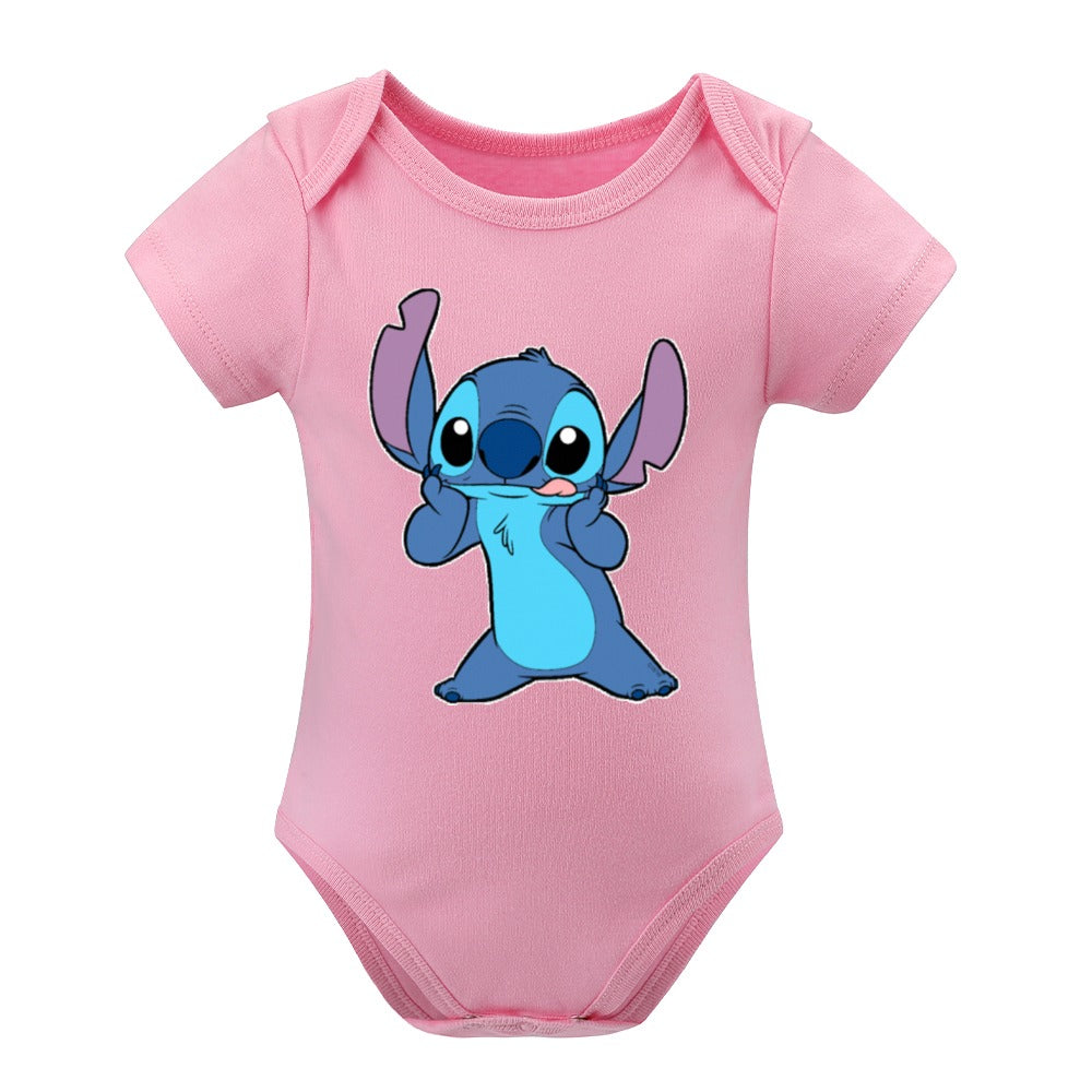 BABY GIRL CLOTHING CARTOON PRINT DESIGNS GIRL Short -Sleeve Baby's Bodysuit - CARTOON PRINTS