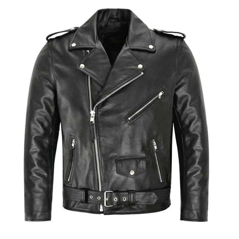 New men's leather jacket Trend Men's motorcycle leather jacket large size men's color