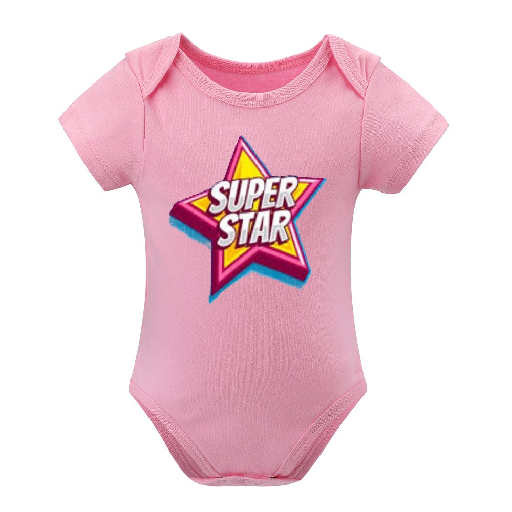 BABY GIRL CLOTHING CARTOON PRINT DESIGNS GIRL Short -Sleeve Baby's Bodysuit - CARTOON PRINTS