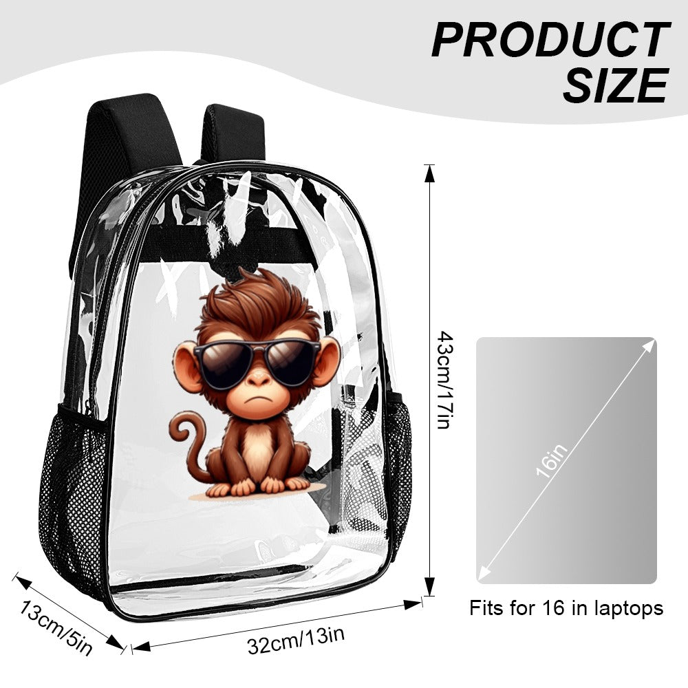 KSC's Custom Designs On Transparent Bag 17 inch New