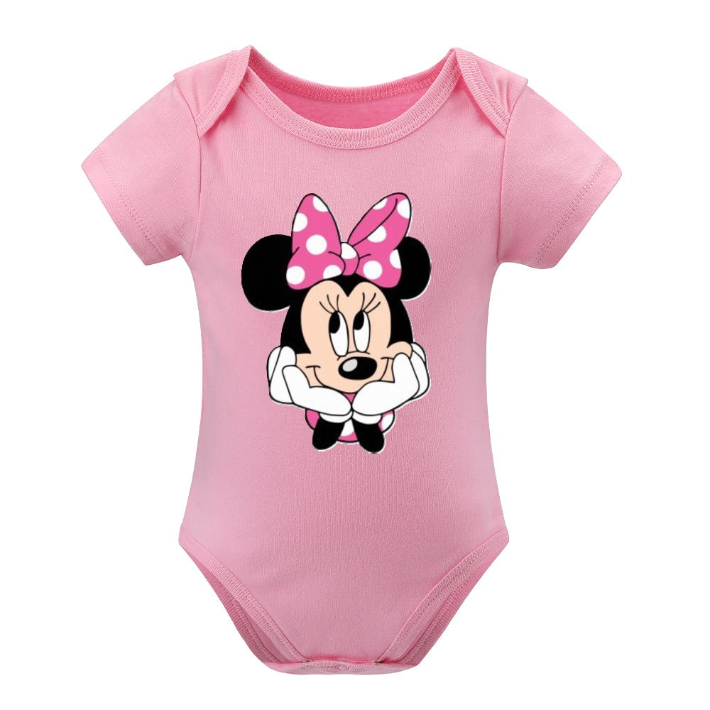 BABY GIRL CLOTHING CARTOON PRINT DESIGNS GIRL Short -Sleeve Baby's Bodysuit - CARTOON PRINTS