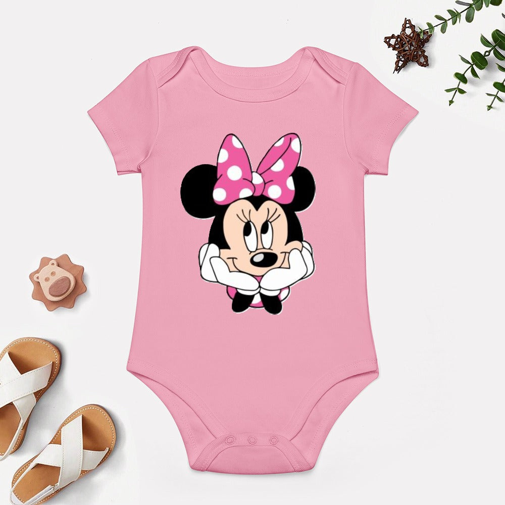 BABY GIRL CLOTHING CARTOON PRINT DESIGNS GIRL Short -Sleeve Baby's Bodysuit - CARTOON PRINTS