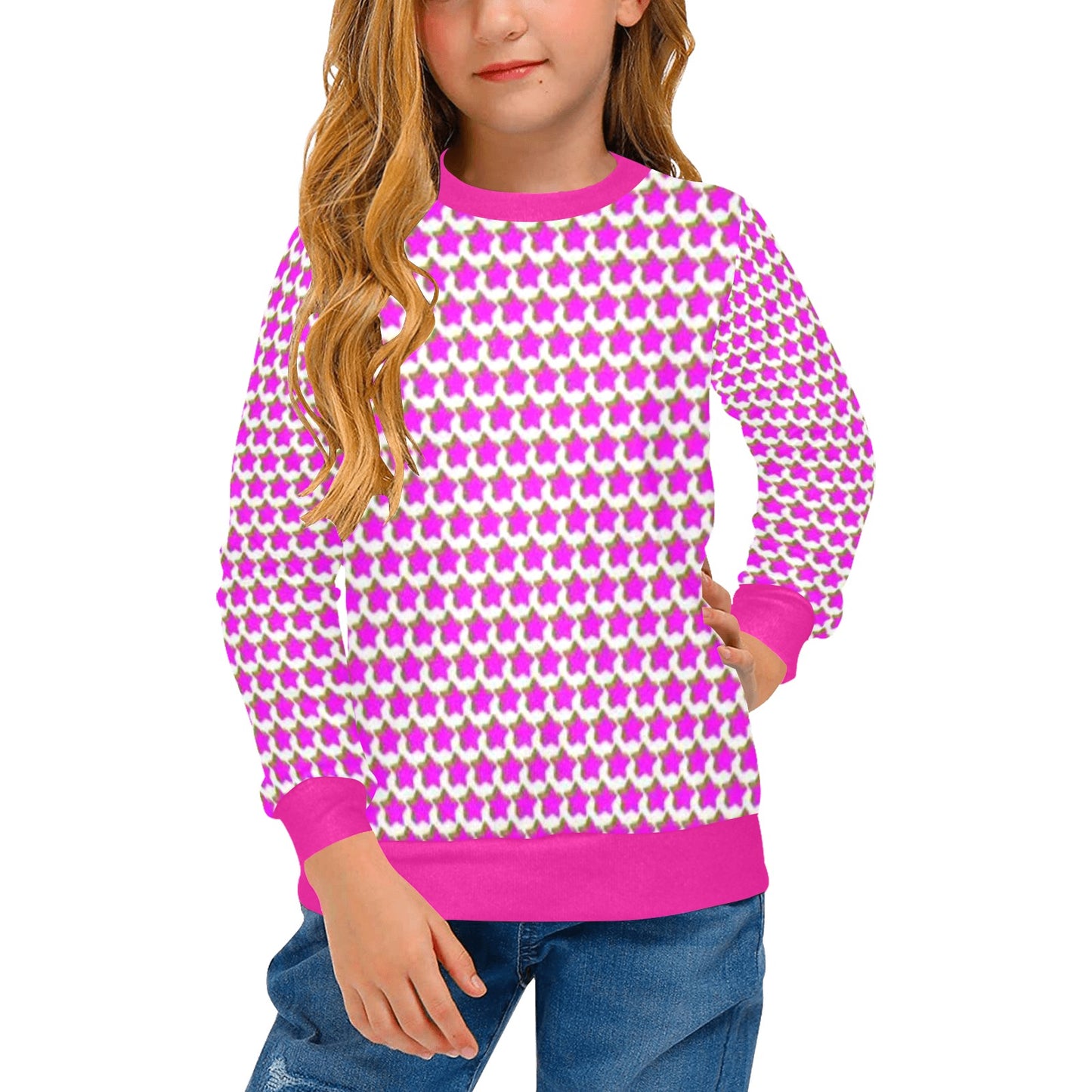 KSC's Designs Girl's Crew Neck Sweaters