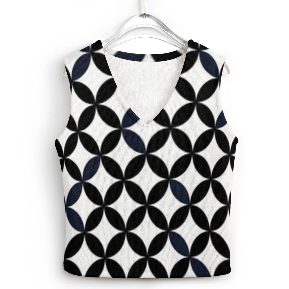 KSC's Custom Vest Designs Women's Long Sleeve Button Knit Vest