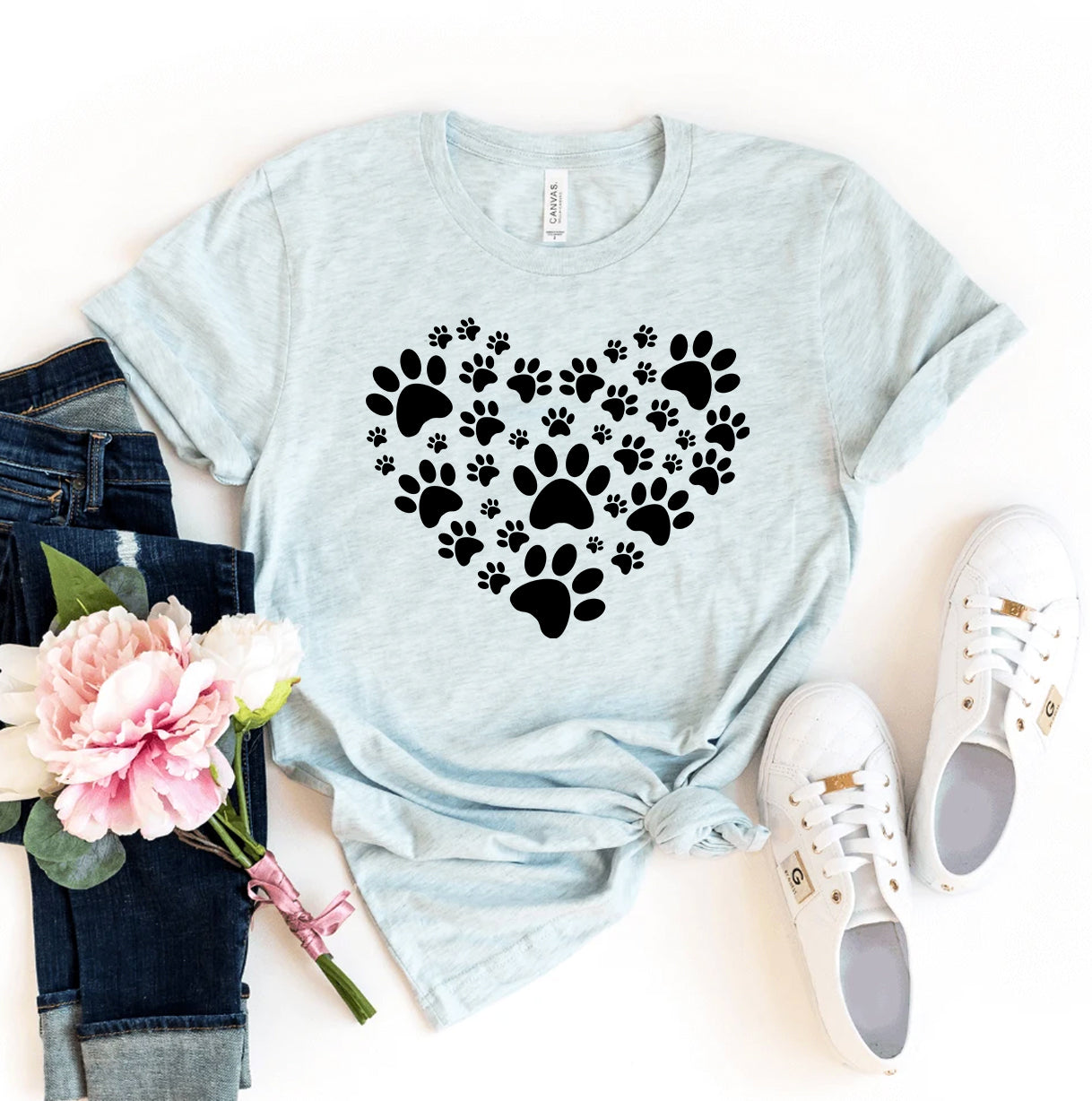 ANIMAL LOVERS WOMEN'S PAW HEART T-SHIRT Paw Heart T-shirt