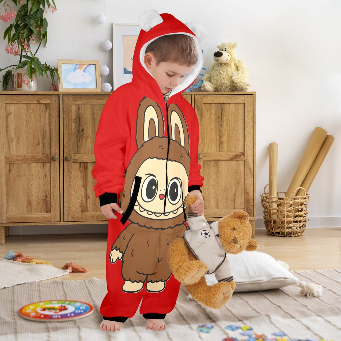 KSC's Exclusive Labubu Little Kids Onesies (2 to 7 Years Old) - Brown Bear Labubu