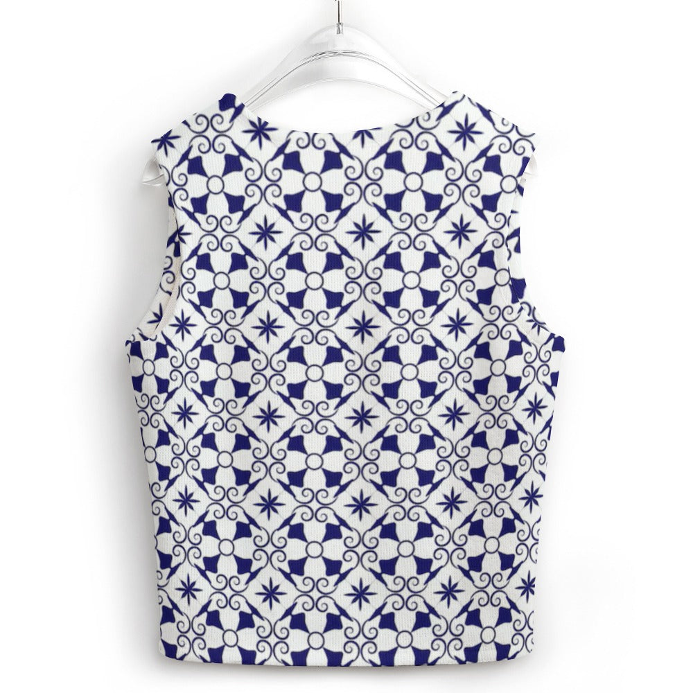 KSC's Custom Vest Designs Women's Long Sleeve Button Knit Vest - 10 OPTIONS INSIDE