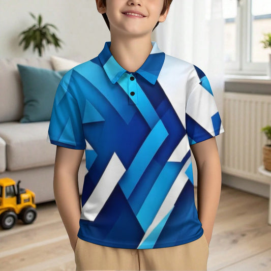 KSC's Exclusive Kids Designs- Young Men's/Boys New Kid's Shoulder buttoned polo shirt