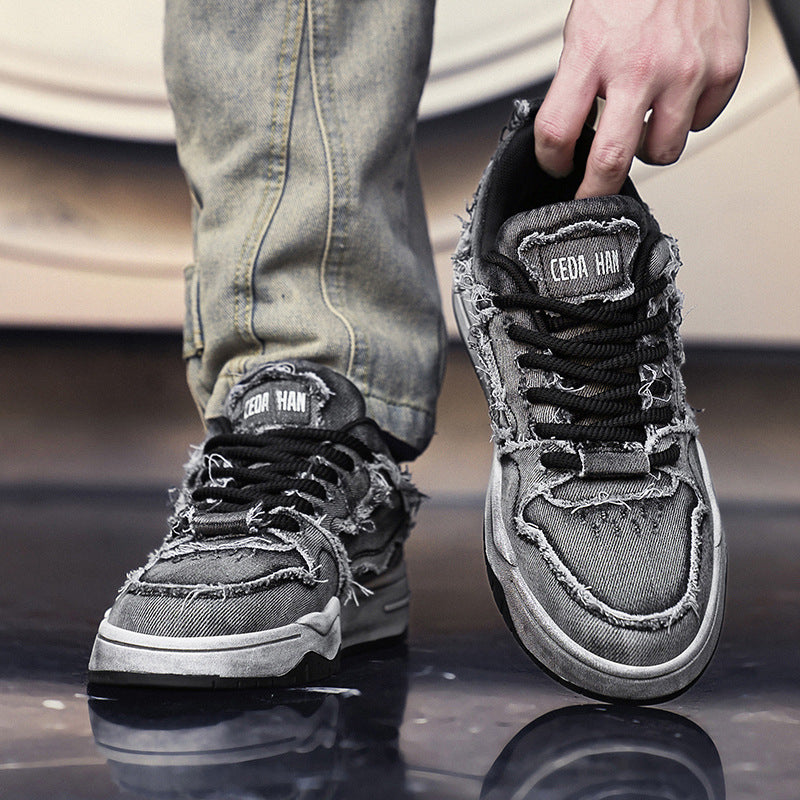 New Trendy Design Skateboard Shoes for men increase all sports skateboard shoes for men shoes trend dirty shoes for men