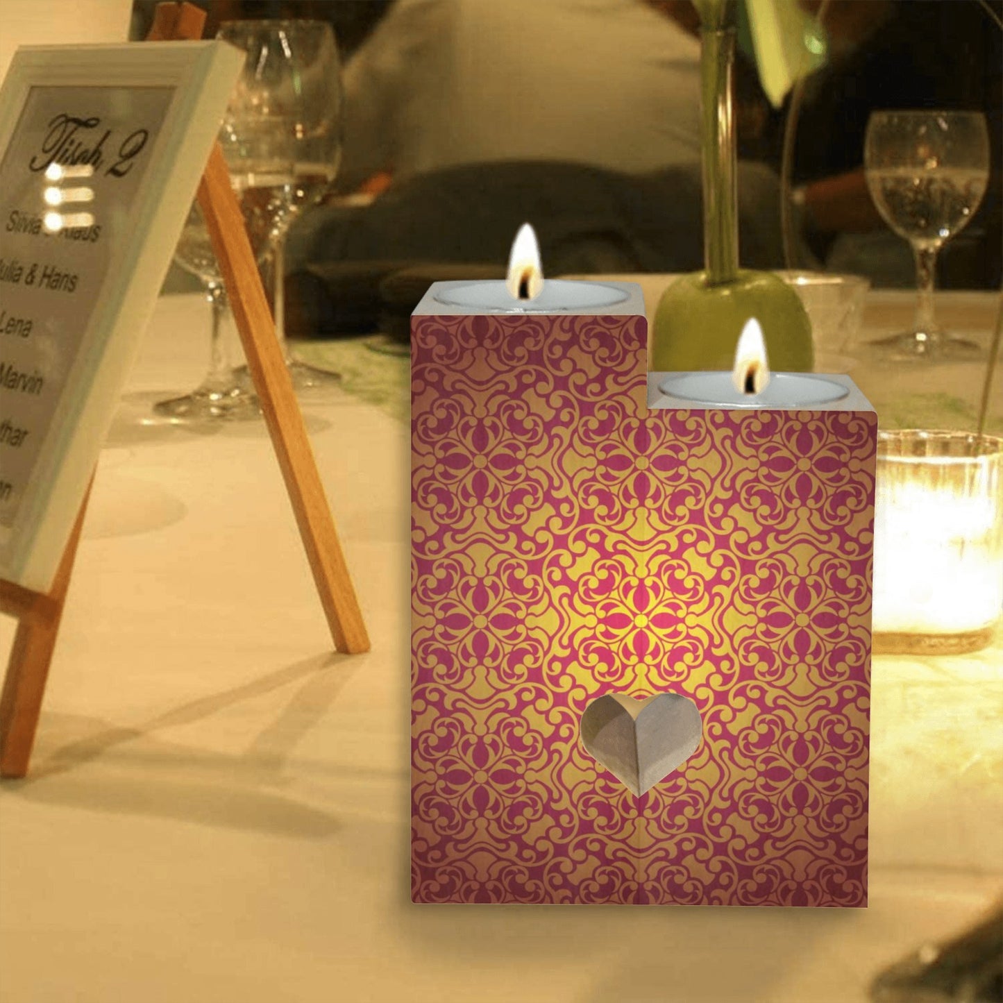 Baroque Design Candle Holders Wooden Candle Holder (Without Candle)