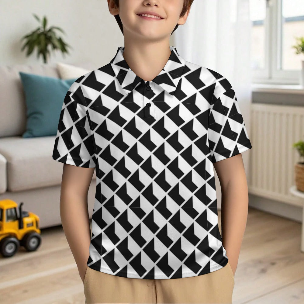 KSC's Exclusive Kids Designs- Young Men's/Boys New Kid's Shoulder buttoned polo shirt