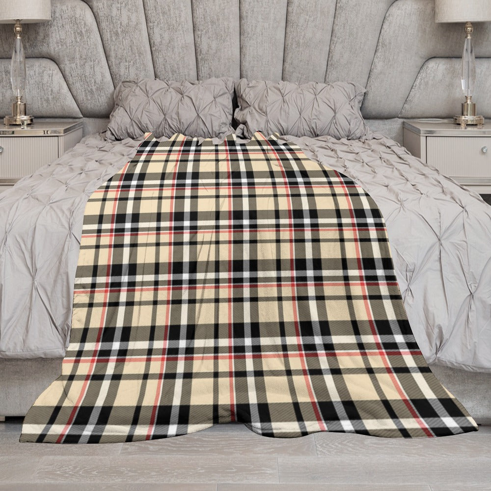 Plaid Ultra-Soft Flannel Blanket Multiple Sizes