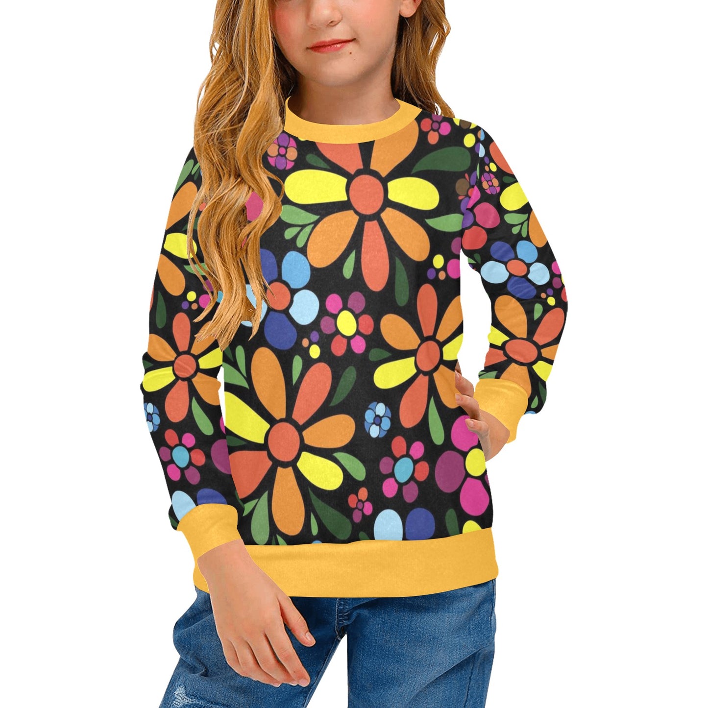 KSC's Designs Girl's Crew Neck Sweaters
