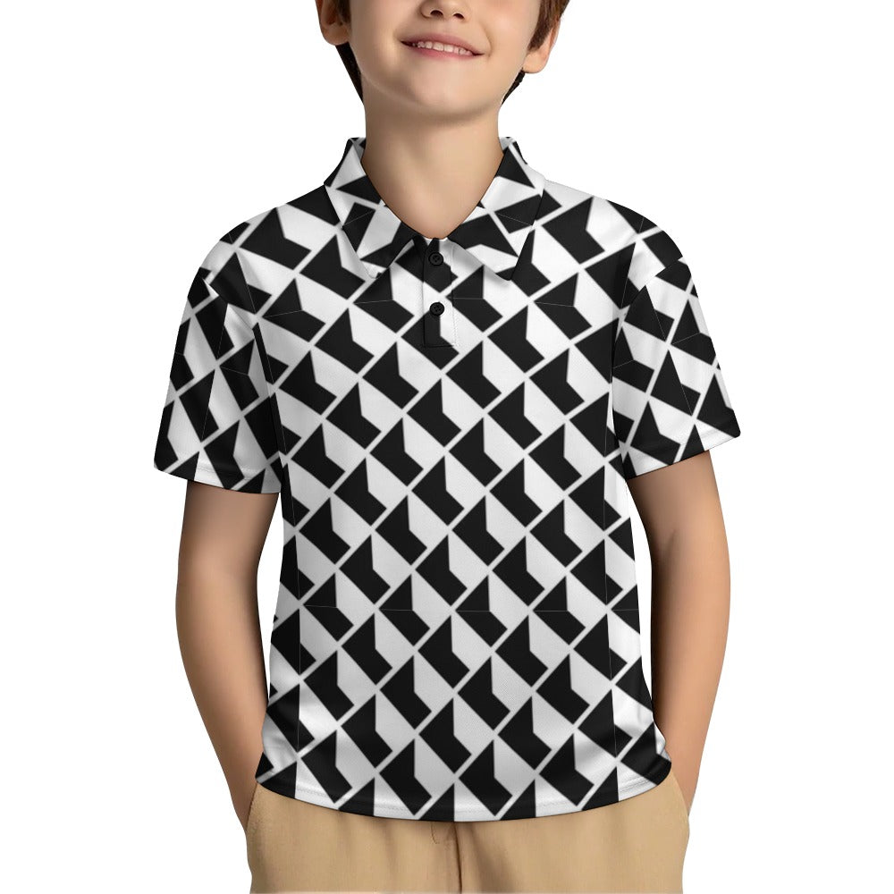 KSC's Exclusive Kids Designs- Young Men's/Boys New Kid's Shoulder buttoned polo shirt