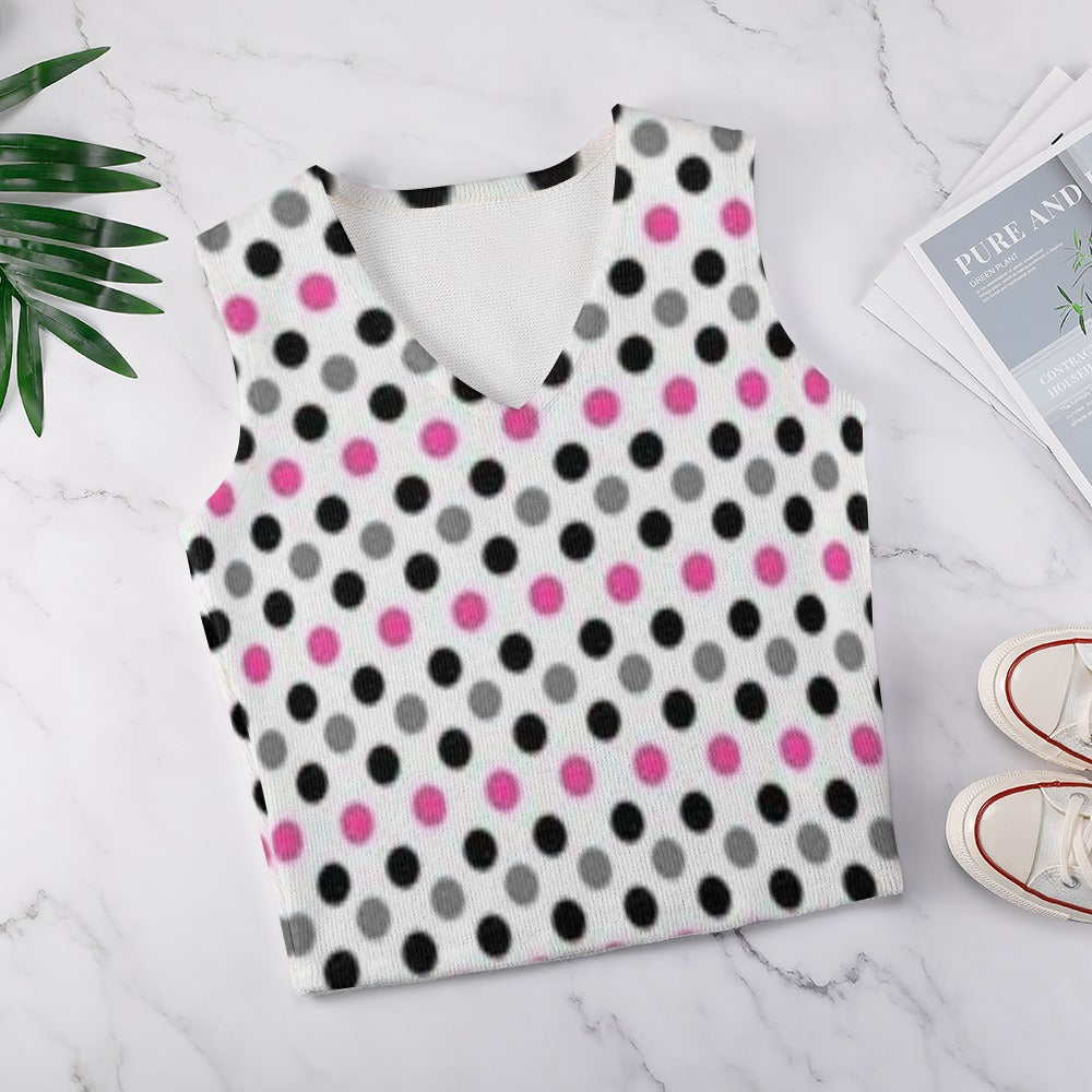 KSC's Custom Vest Designs Women's Long Sleeve Button Knit Vest