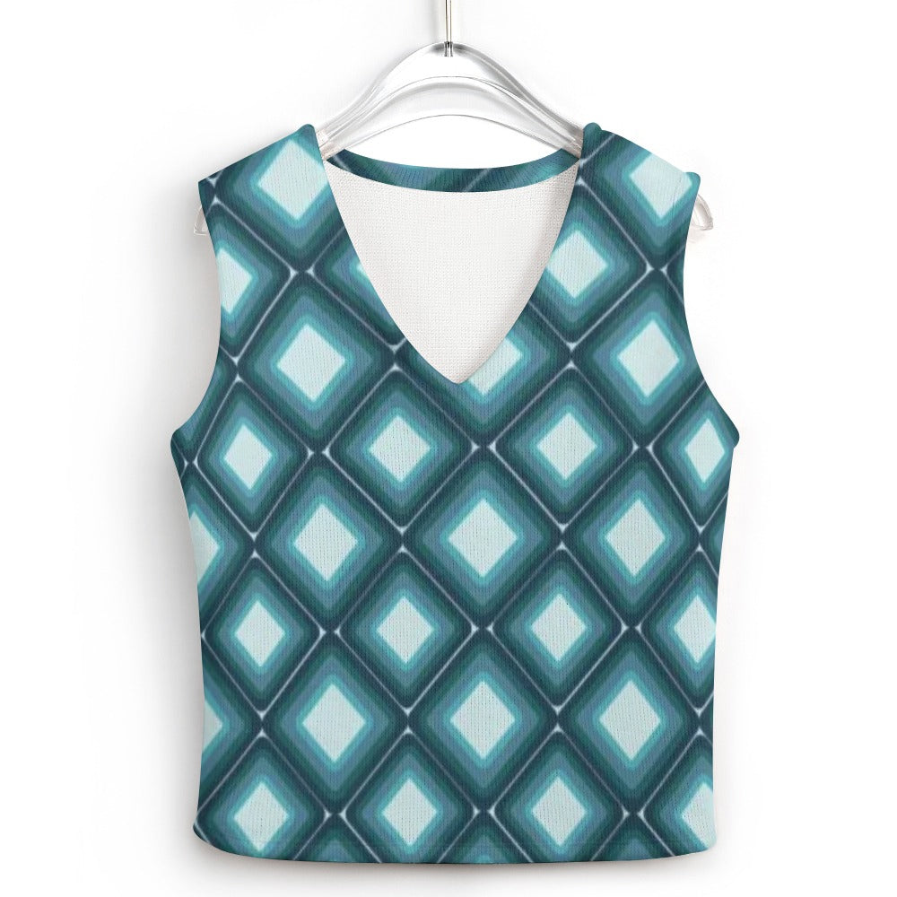 KSC's Custom Vest Designs Women's Long Sleeve Button Knit Vest - 10 OPTIONS INSIDE