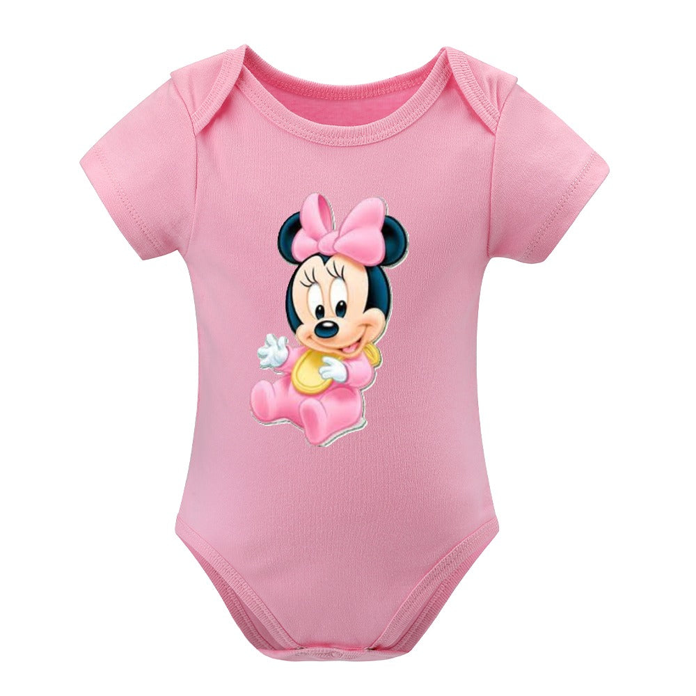 BABY GIRL CLOTHING CARTOON PRINT DESIGNS GIRL Short -Sleeve Baby's Bodysuit - CARTOON PRINTS