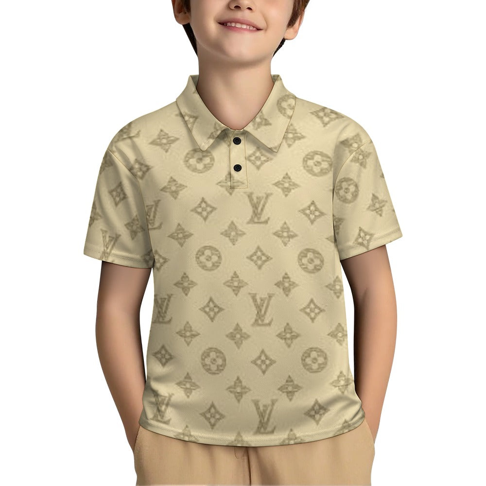 KSC's Exclusive Kids Designs- Young Men's/Boys New Kid's Shoulder buttoned polo shirt