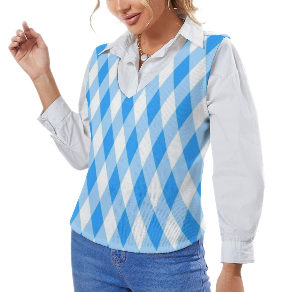 KSC's Custom Designs Women's Long Sleeve Button Knit Vest - 10 OPTIONS INSIDE