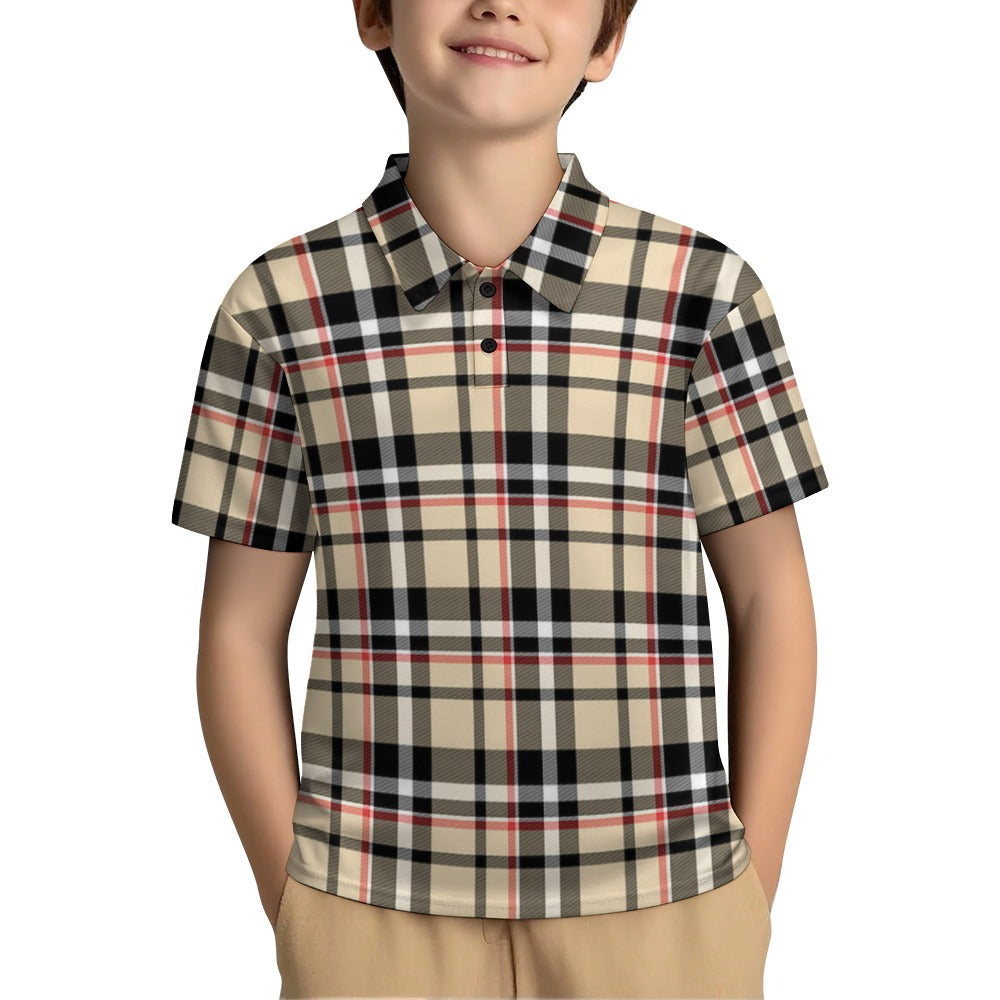 KSC's Exclusive Kids Designs- Young Men's/Boys New Kid's Shoulder buttoned polo shirt
