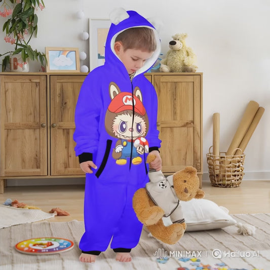 KSC's Exclusive Little Kids Unisex Onesie (2 to 7 Years) Blue Mario Labubu 2