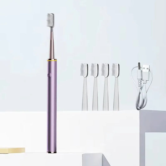 Electric Toothbrush Mental Thin Brush Body Specially for Women Pure Wisdom Beauty Soft DuPont Bristle