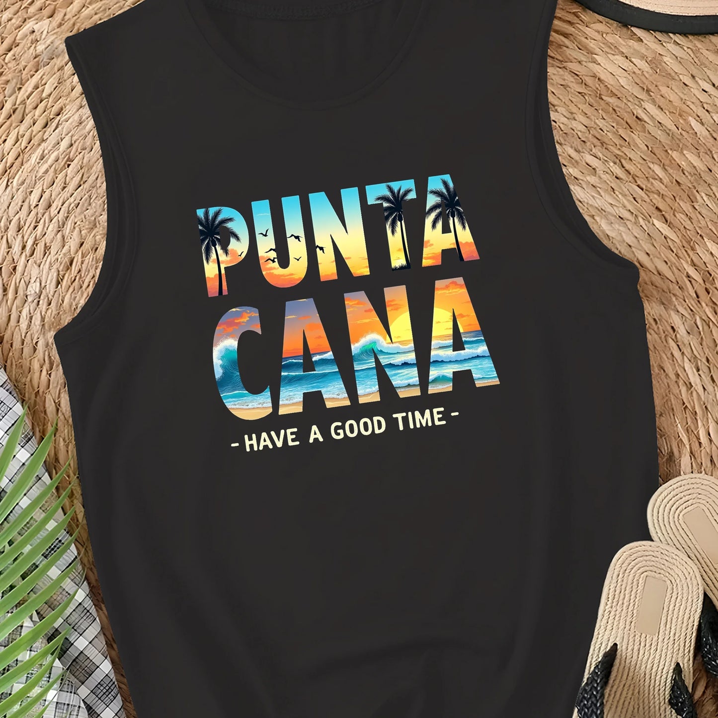Cana tip Punta Cana beach scenes Women's casual vest
