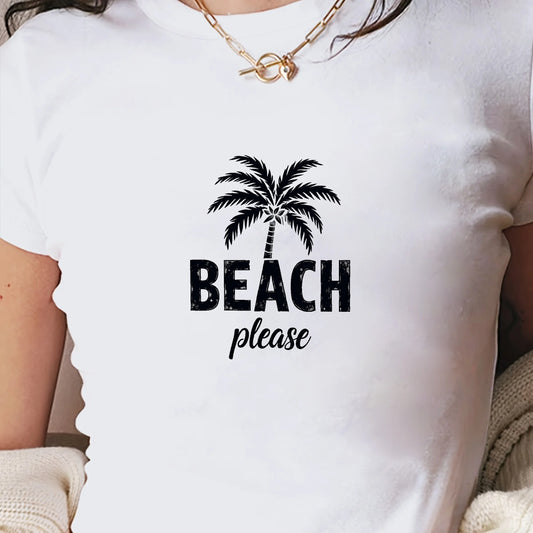 palm BEACH please design women's fashion short t-shirt