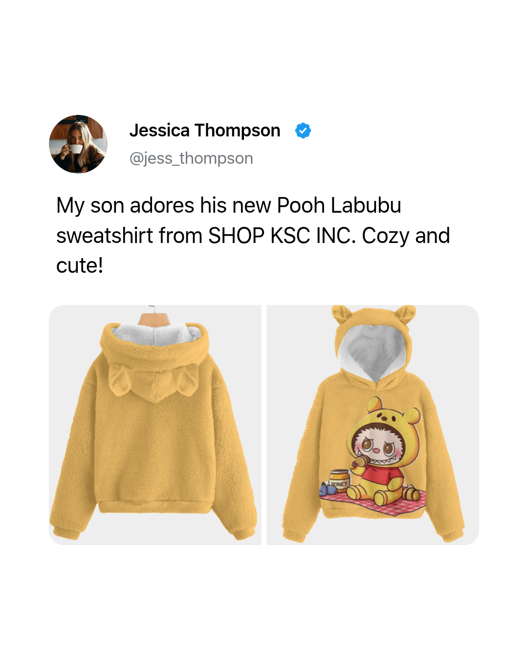 KSC's New & Exclusive Winnie The Pooh Bear Cozy Kids Hoodie - KIDS FAVE!!!