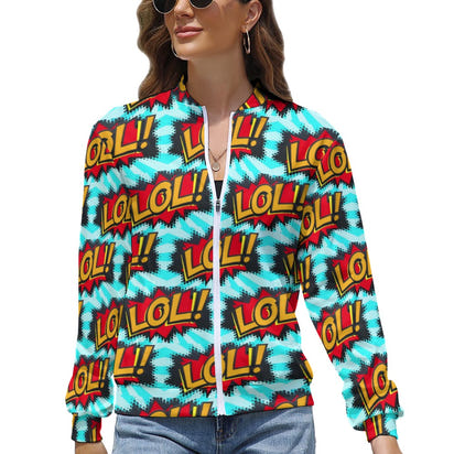 KSC's Limited Edition Pop Art Designs Women's Long Sleeve Zipper Jacket (10 Options) - KSC's Limited Edition Pop Art Collections